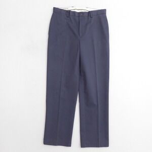 ORVIS Men Flat Front Chinos Dress Pants Trousers Navy Blue Cotton Size 34